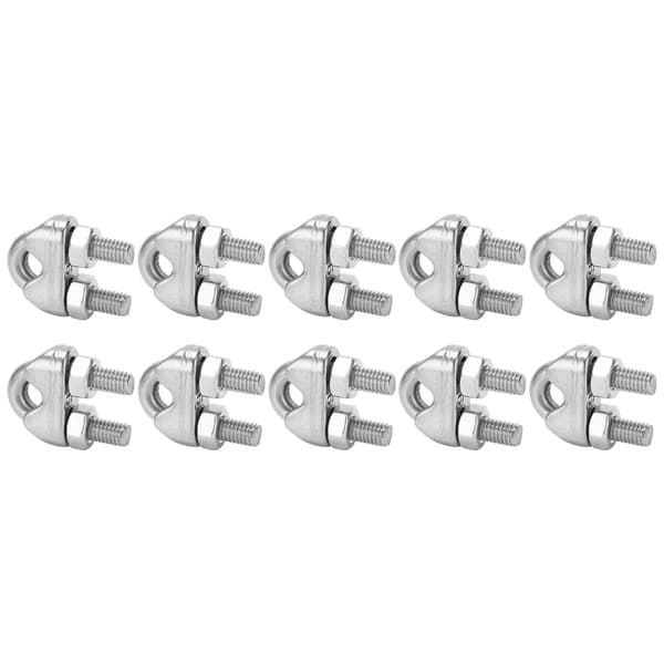 10-pak M6 rustfri stål U-bolt wire reb klemme 1 4 tommer sadel fitting