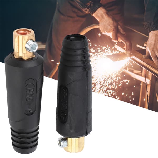 6 st koppar Euro Style svetskabelsnabbkoppling 200-400A svetstrådskontakt 10-25 mm