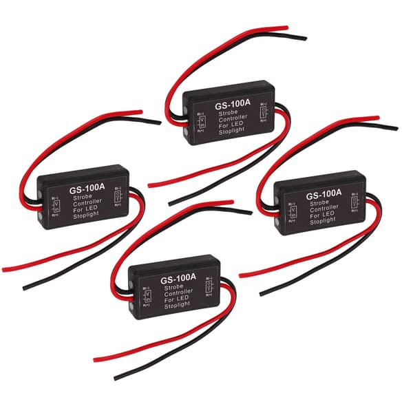 4 stk. 12V DC LED Stroboskoplys Controller til Motorcykel Bil Lastbil