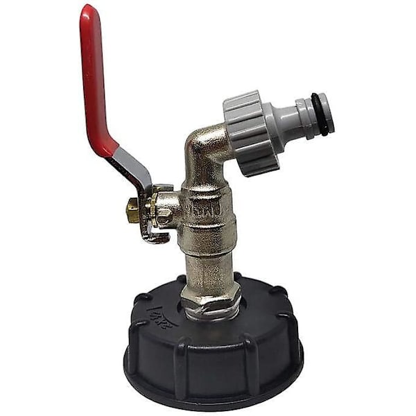 Ibc-adapter med 1/2&quot; S60x6 messing kugleventil, Ibc havevandtank, udskiftningsventildele med gevind fitting