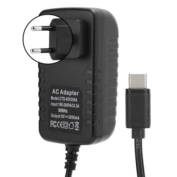 Raspberry Pi 4B 5V 3A Typ C Strömförsörjningsadapter Laddare 100 240V EU-kontakt