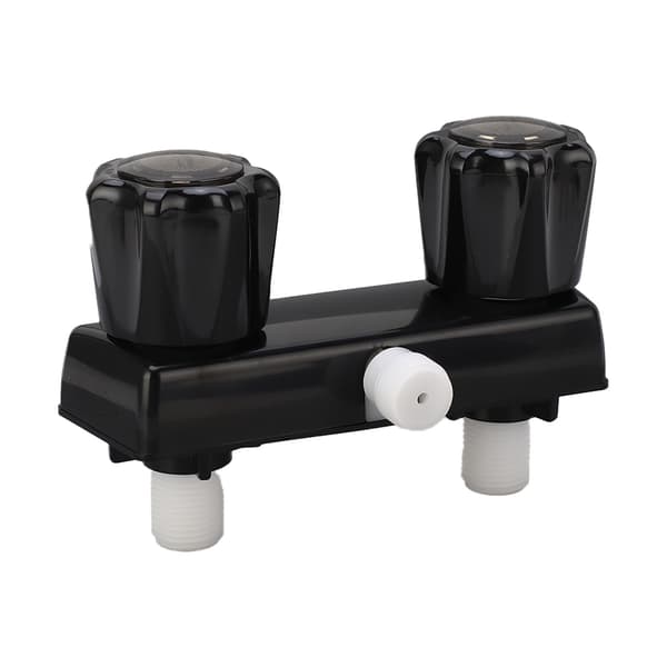 RV Brusesparefaucet med Afleder, Blandingsventil med 2 Knapper, Sort