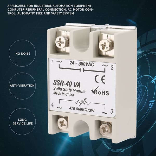 SSR 40VA Solid State Relé Industriell Automatisering Prosess