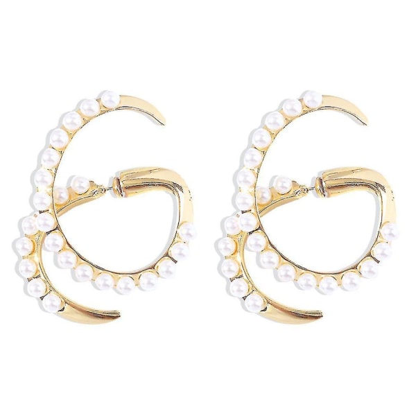 Korvakorut Geometriset Spiral Cross Alloy Pearl Ear Studs For Wedding