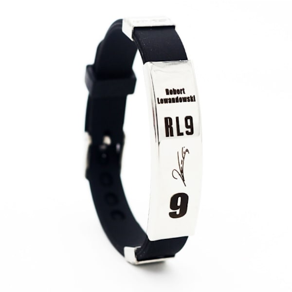 Stjerne med silikone armbåndsring (sort)