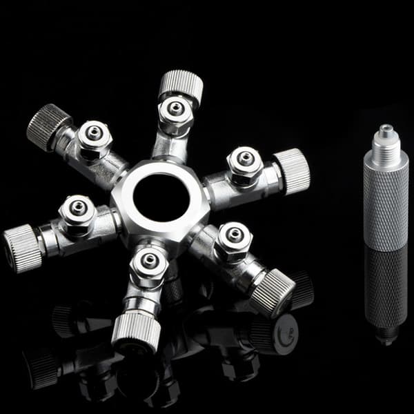 6-veis akvarium CO2-regulator splitterventil multi distribusjon fisketank