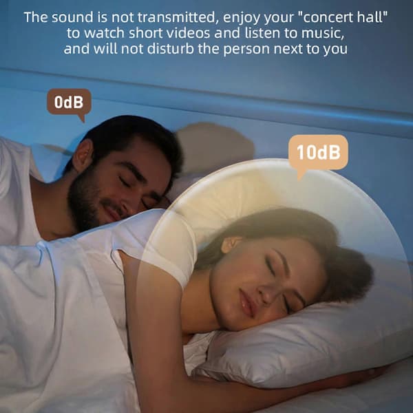 BLD07 Bluetooth-kompatibel pudhøjttaler med knogleledning til afslappende søvn og nem rejsebrug sort Noir