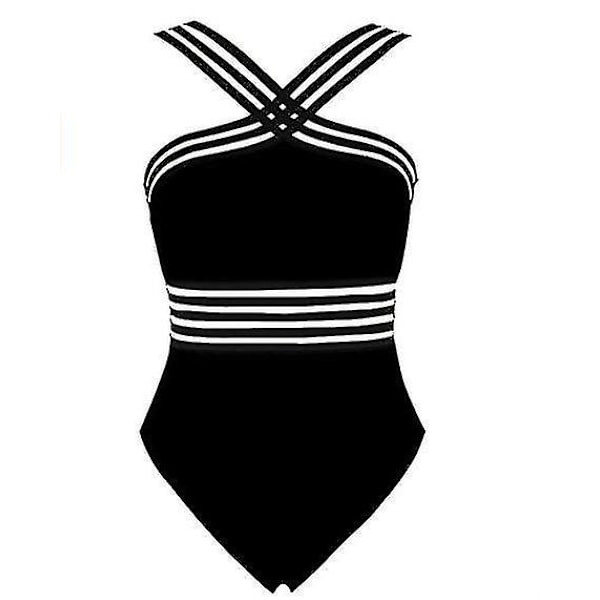 Dame One Piece Badetøj Front Crossover Badedragter Hule Badedragter M