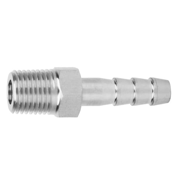 Rustfrit stål han-ledningsforbindelse Barb 2 STK BSPT 1/4 6mm