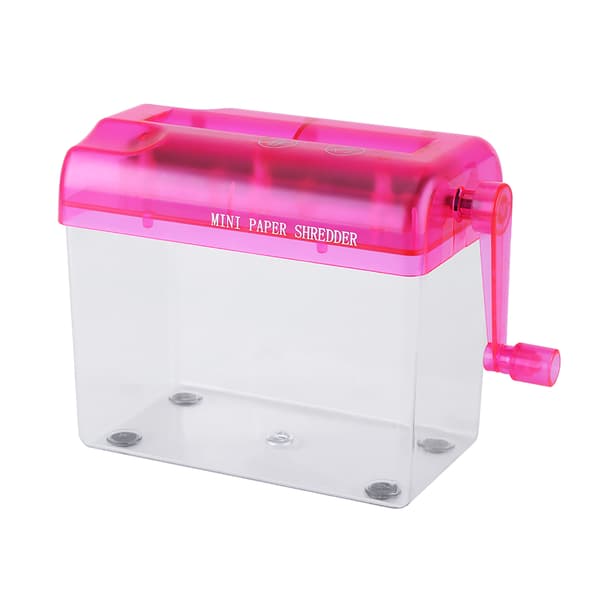 A6 Bærbar Mini Manuell Papirmakulator for Hjemmeskole Rosa