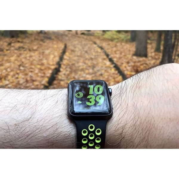 Apple Watch silikone tofarvet rem, stor størrelse 42/44 mm