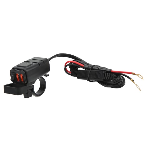 Vandtæt Motorcykel Dobbelt USB Oplader SAE til USB Adapter med Indbygget Voltmeter til Computer