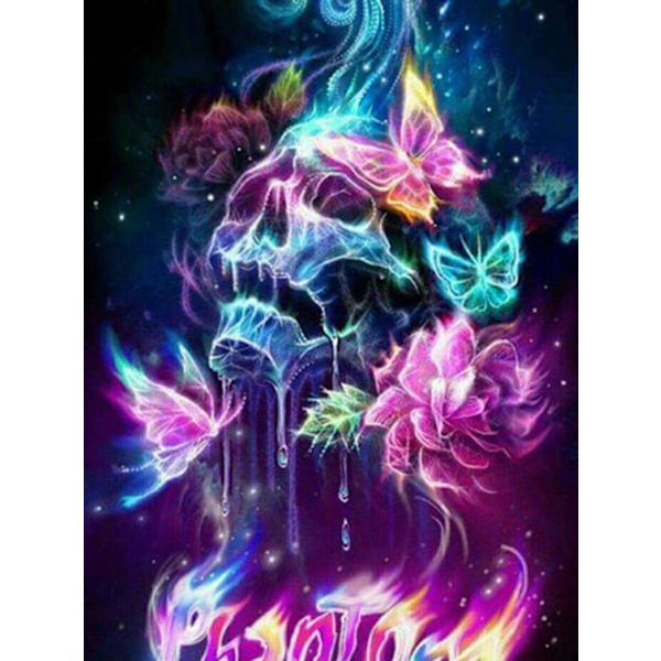 Skull Butterfly diamond painting (30*40cm)