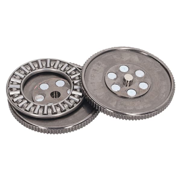 Metall Slider Haptic Coin Vuxen Stress Relief Clicker Fingertoppsleksak ADHD Silver
