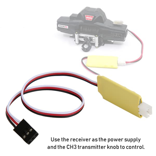 CH3 Control Winch Line Panel Gul utskiftningssats for 1/10 RC Crawler SCX10 bil