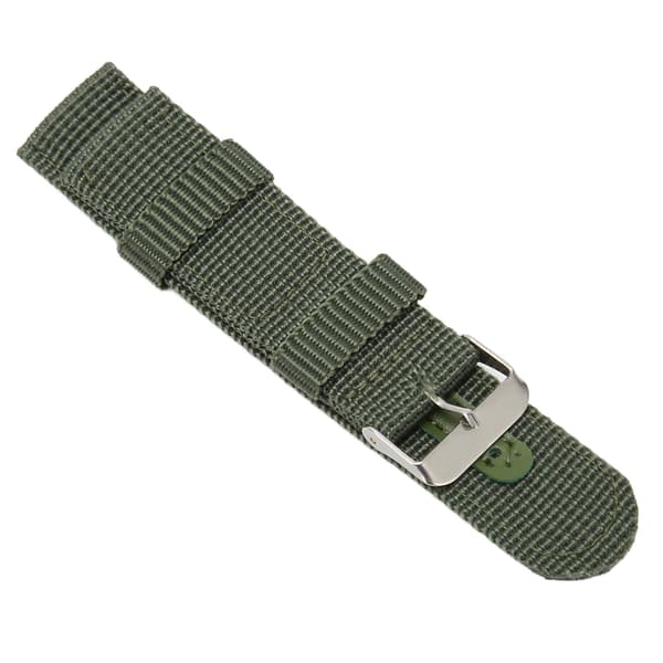 22 mm Lærred Quick Release Udskiftningsurrem Grøn til Mænd og Kvinder
