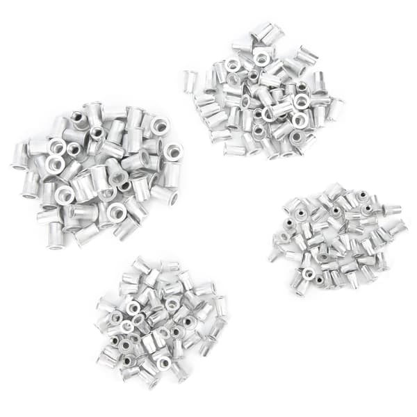 200 st Aluminiumlegering Vertikal Korn M3 M4 M5 M6 Kombinationsmuttrar Set Förpackad i påse