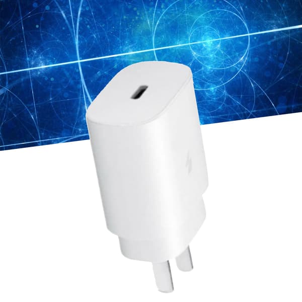 25W PD USB C vægoplader Superhurtig opladerblok til Samsung Note10 S20 US-stik Hvid