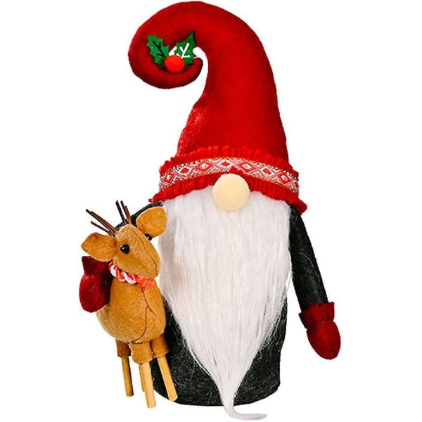 Jultomte med hatt Tomte tomtedocka Juldekoration, plyschdockafigur Tomtedocka plyschtomtedocka dvärgfigur xmasdekorationstil3
