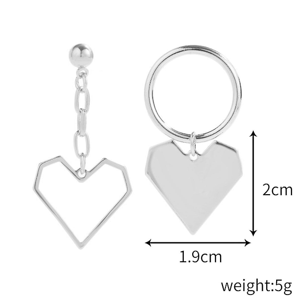 Øreringe Heart Studfashion smykker B1984 E2243