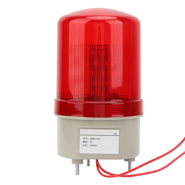 Roterende rød LED-advarselslampe 97 mm diameter 220VAC