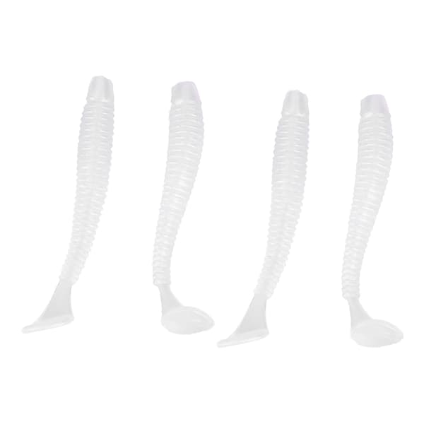 50 stk. 5 cm bløde plastikfiskelokker Grub Tail Baits Tackle Tilbehør Perlehvid