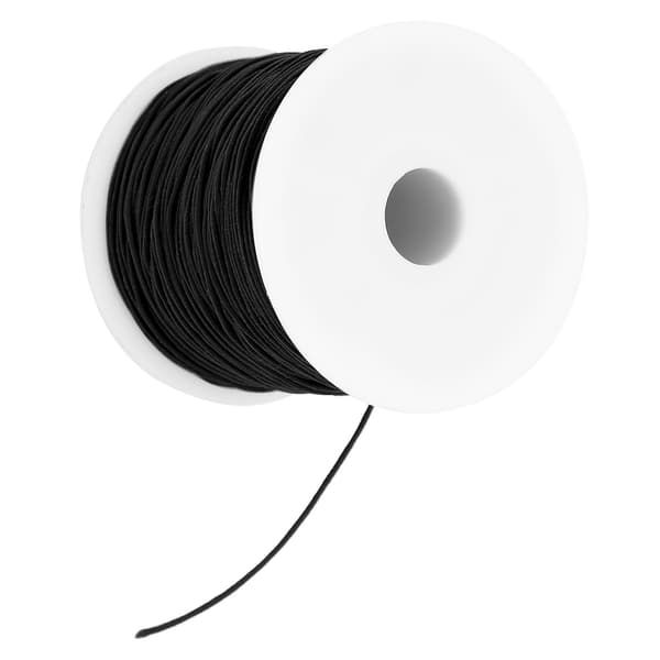 1mm X 100m Elastisk Tråd Elastisk Snöre för DIY Pärlor Snöre Rep Smycken Armband Tillverkning Rep Svart