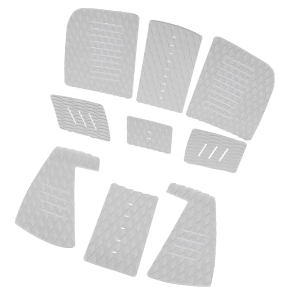 EVA Surfbräda Deck Traction Pad Longboard Paddle Board Mat Vit