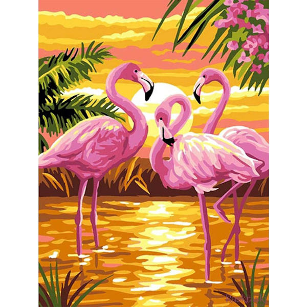 tee itse flamingo diamond painting (30x40cm)