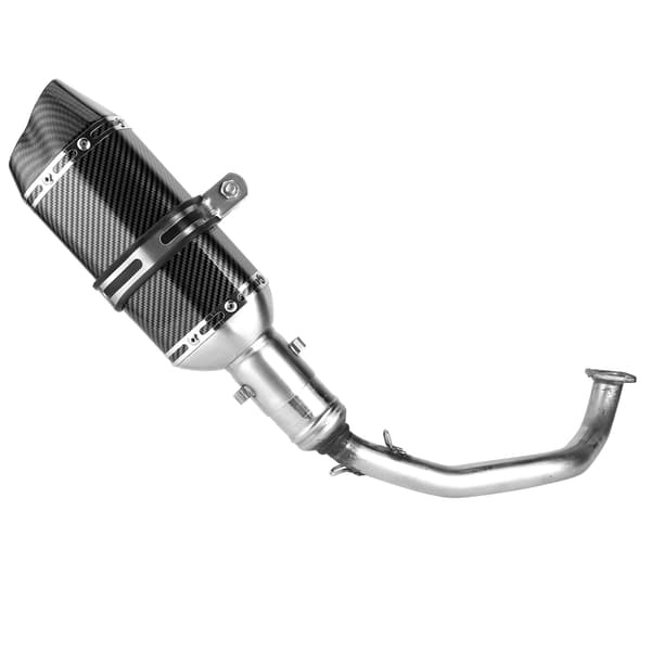 GY6 125 Eksosanlegg Hode Karbonfiberstil Lyddemper