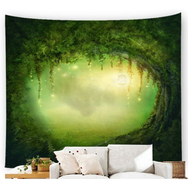 Vihreä painatus kuvakudos Olohuoneen makuuhuoneen seinän taustakangas (3-230X150cm)