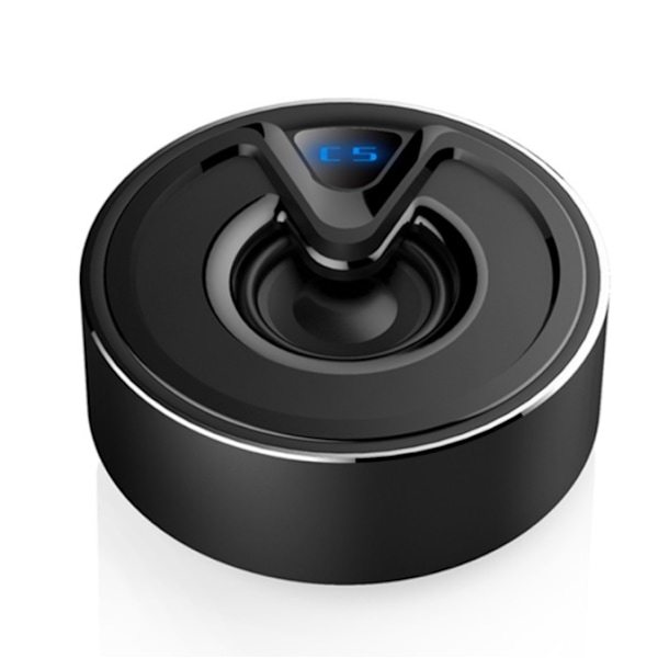 metall bluetooth högtalare, mini trådlös subwoofer högtalare i aluminiumlegering (den svarta),