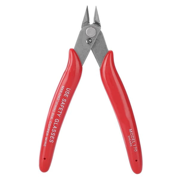 Sidekutter Diagonal Wire Cutter Stål Kabelverktøy Rød