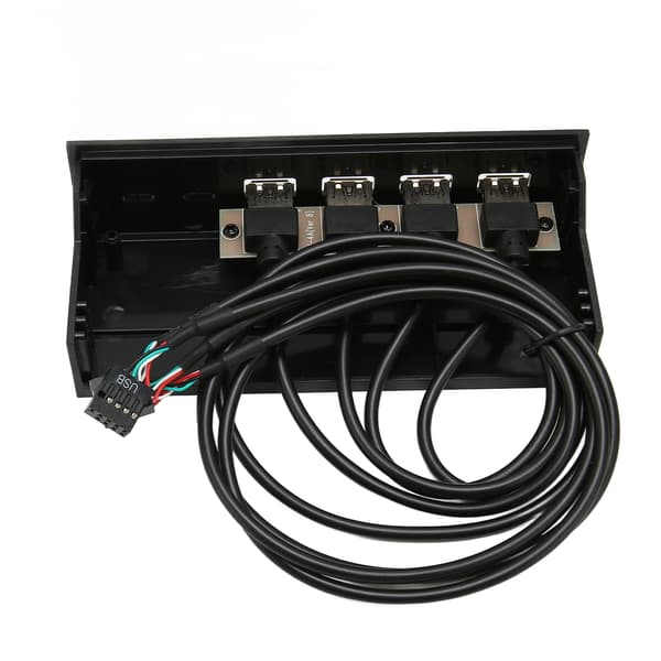 5,25 tums USB2.0-hubb frontpanel multifunktionell 4 portar 19-stifts optisk enhet frontpanel för 5,25 tums PC-datorchassi