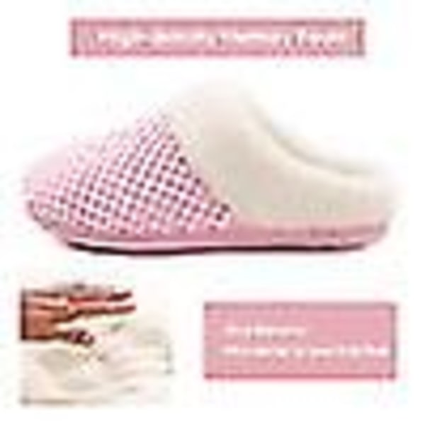 Naisten mukavat Coral Fleece Memory Foam -tossut, sisäänvedettävät kotitossut sisäkäyttöön
