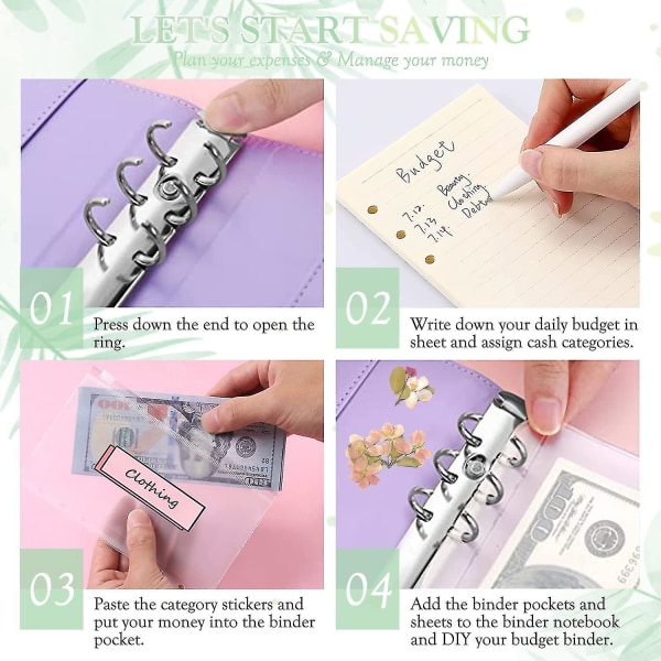 A6 Pu læder Notebook Planner Organizer Green