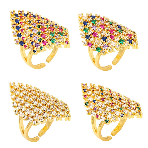 Sormus Vintage Zircon Geometry Stud Muotikorut Ac9251 A