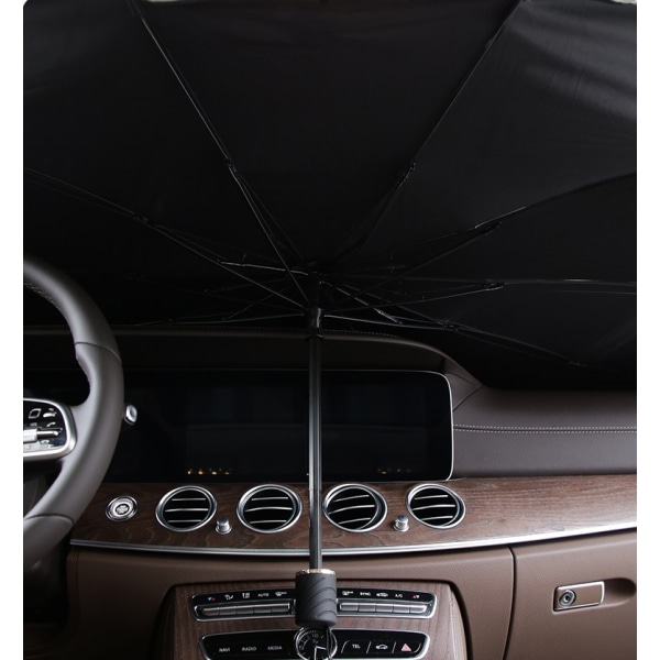 Ny albue-teleskop-solafskærmning til bil med glasknuser Bil frontrude solskærm varmeisolering solskærm (stor åbning)