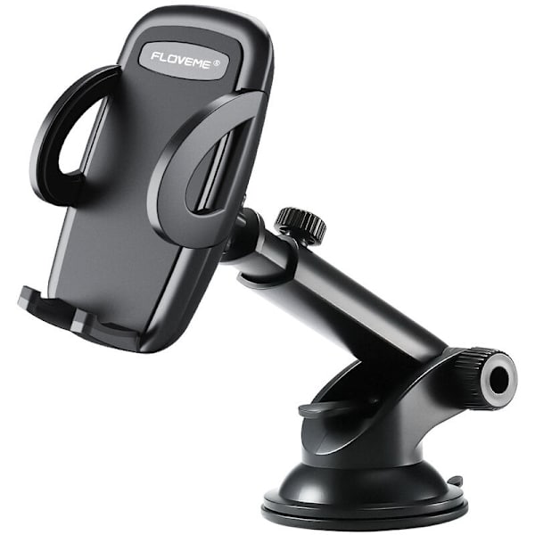 Bil Dashboard Telefonholder Midterkonsol Sugekopmontering (sort)