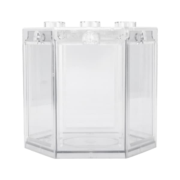 Bærbart Mini Heksagonalt Akvarium Transparent Kontordekorasjon