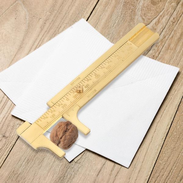 Bærbar messing dobbelt skala nonius caliper 80mm