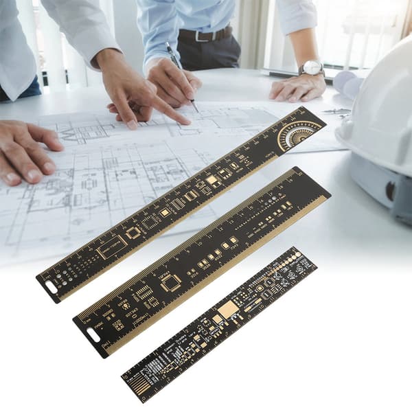 Multifunktionelt PCB Linealsæt 3 Stykker 16 20 26 cm