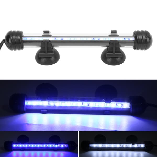 Vanntett LED Akvariumbelysning 3 Moduser Dimbar 100-240V UK Plugg 18CM