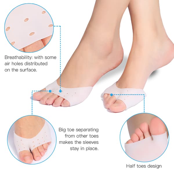Bunion Corrector Gel Pads 1 Par Stödkuddar för Trampdynan