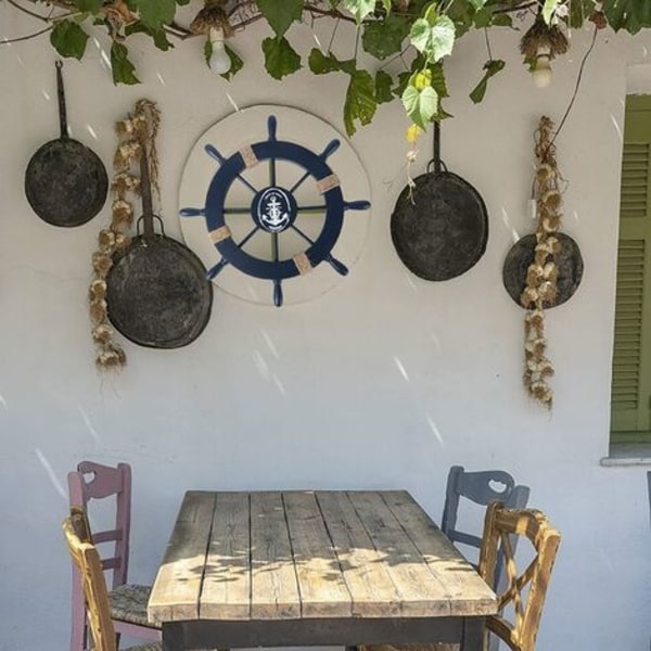 Medelhavet Ship Wheel Dekor Hemvägg Party Dekor