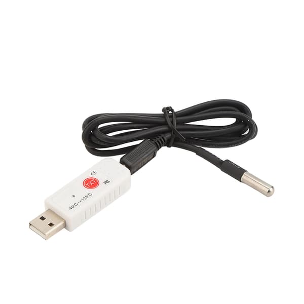 USB-datatermometer dobbel temperatur hyperbolsk display sensordataloggeralarm