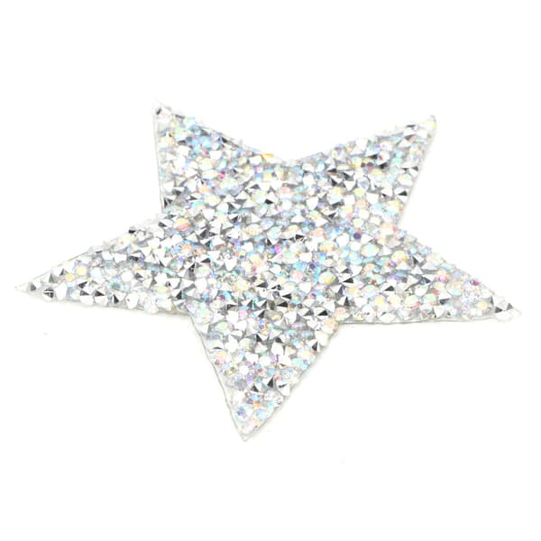 Rhinestone Stjerne Applikation Stryges På Patch - 10 stk (AB-farve)