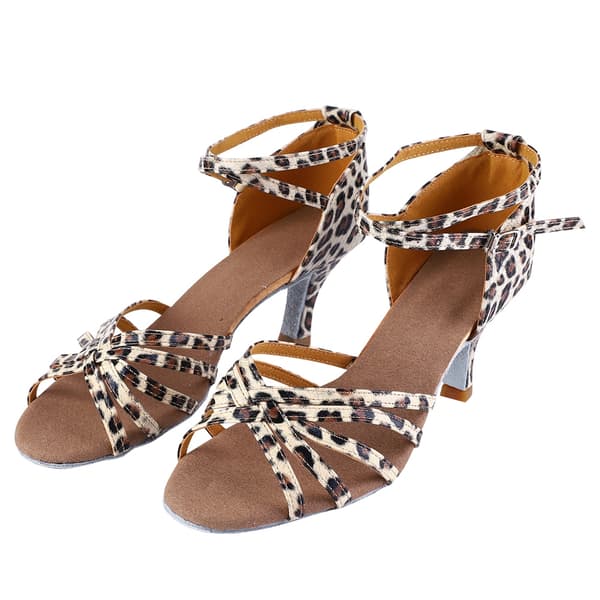 Dame Latin Dansesko Blød Komfort Leopard Print Størrelse 37
