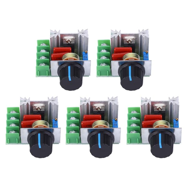 5 ST Motorvarvtalsregulator 50-220V AC 220V PWM Variabel Hastighet