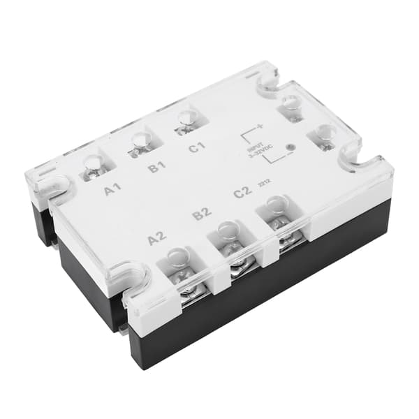 3-fase solid state-relé DC til AC 25A 3-32VDC 24-480VAC Støyløst Antistøt Pålitelig